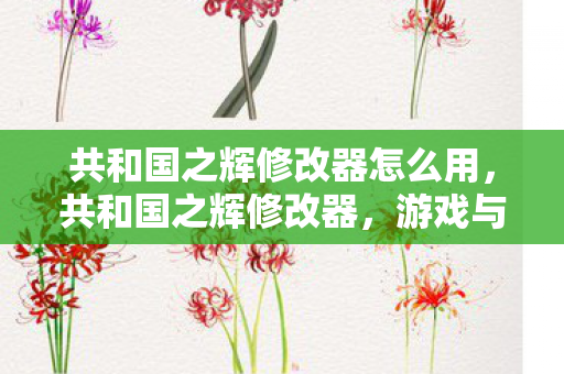 共和国之辉修改器怎么用，共和国之辉修改器，游戏与规则的边界