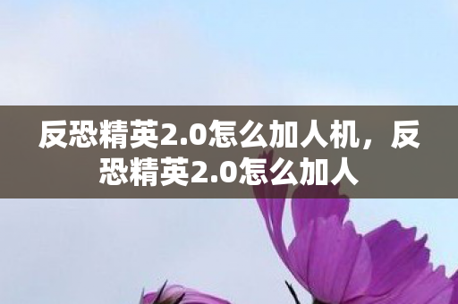 反恐精英2.0怎么加人机,反恐精英2.0怎么加人 反恐精英2.0怎么加人机,反恐精英2.0怎么加人