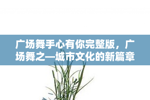 广场舞手心有你完整版,广场舞之—城市文化的新篇章 广场舞手心有你完整版,广场舞之—城市文化的新篇章