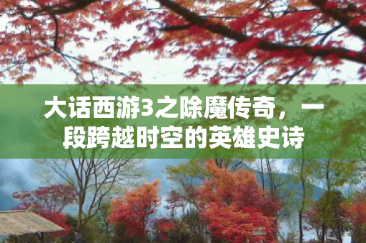 大话西游3之除魔传奇,一段跨越时空的英雄史诗 大话西游3之除魔传奇,一段跨越时空的英雄史诗