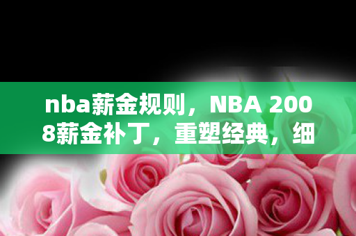 nba薪金规则,NBA 2008薪金补丁,重塑经典,细节决定成败 nba薪金规则,NBA 2008薪金补丁,重塑经典,细节决定成败