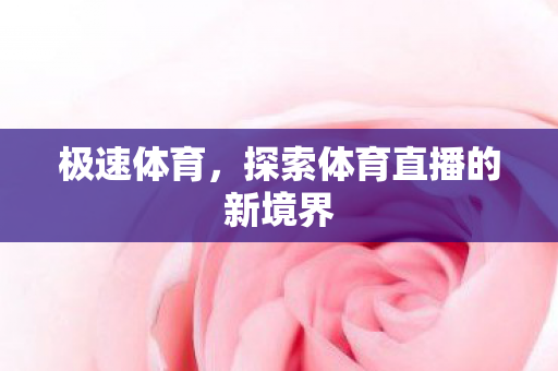 极速体育,探索体育直播的新境界 极速体育,探索体育直播的新境界
