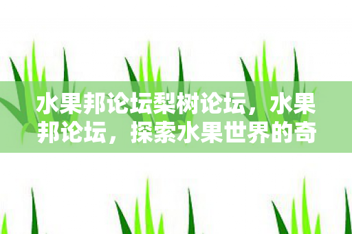 水果邦论坛梨树论坛,水果邦论坛,探索水果世界的奇妙之旅 水果邦论坛梨树论坛,水果邦论坛,探索水果世界的奇妙之旅