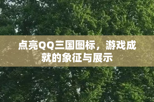 点亮QQ三国图标,游戏成就的象征与展示 点亮QQ三国图标,游戏成就的象征与展示