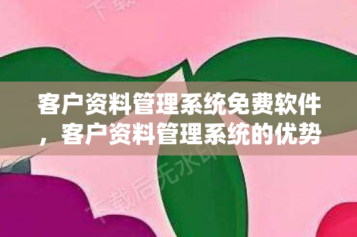 客户资料管理系统免费软件,客户资料管理系统的优势与应用 客户资料管理系统免费软件,客户资料管理系统的优势与应用