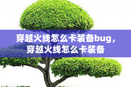 穿越火线怎么卡装备bug，穿越火线怎么卡装备