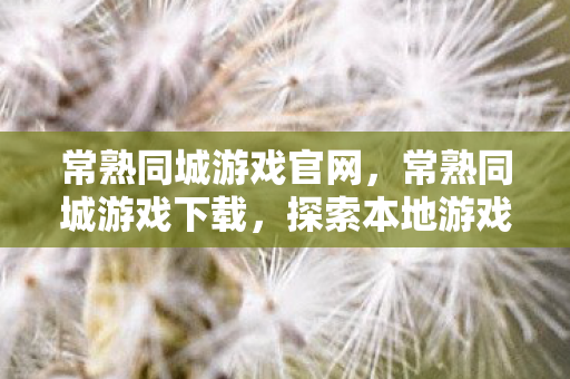 常熟同城游戏官网,常熟同城游戏下载,探索本地游戏新体验 常熟同城游戏官网,常熟同城游戏下载,探索本地游戏新体验