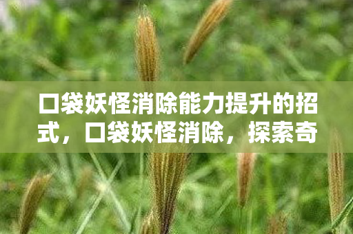 口袋妖怪消除能力提升的招式,口袋妖怪消除,探索奇妙世界的休闲益智游戏 口袋妖怪消除能力提升的招式,口袋妖怪消除,探索奇妙世界的休闲益智游戏