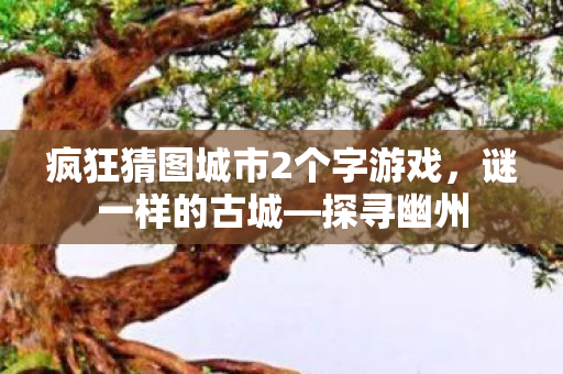 疯狂猜图城市2个字游戏，谜一样的古城—探寻幽州