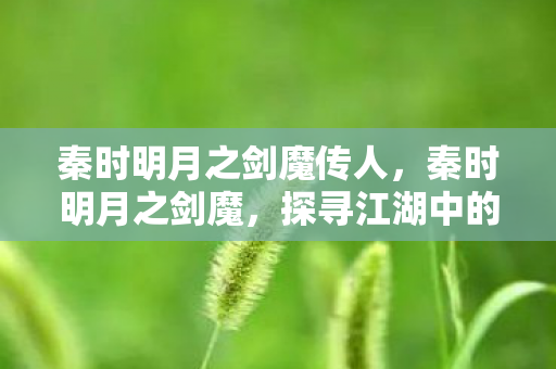 秦时明月之剑魔传人，秦时明月之剑魔，探寻江湖中的绝世剑术