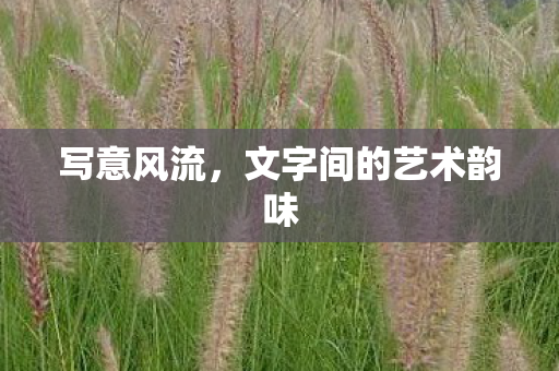 写意风流,文字间的艺术韵味 写意风流,文字间的艺术韵味