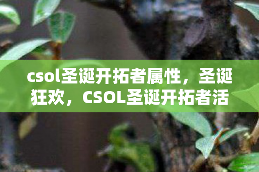 csol圣诞开拓者属性,圣诞狂欢,CSOL圣诞开拓者活动全面解析 csol圣诞开拓者属性,圣诞狂欢,CSOL圣诞开拓者活动全面解析