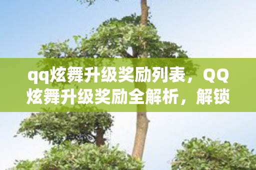 qq炫舞升级奖励列表,QQ炫舞升级奖励全解析,解锁你的炫舞之旅 qq炫舞升级奖励列表,QQ炫舞升级奖励全解析,解锁你的炫舞之旅