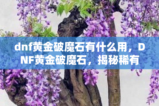 dnf黄金破魔石有什么用,DNF黄金破魔石,揭秘稀有道具的神秘面纱 dnf黄金破魔石有什么用,DNF黄金破魔石,揭秘稀有道具的神秘面纱