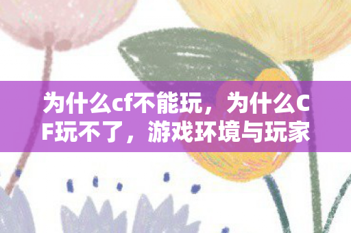 为什么cf不能玩,为什么CF玩不了,游戏环境与玩家体验的双重挑战 为什么cf不能玩,为什么CF玩不了,游戏环境与玩家体验的双重挑战