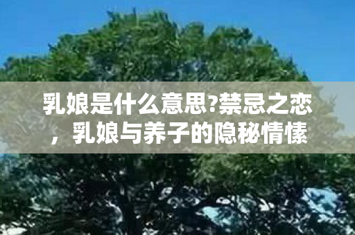 乳娘是什么意思?禁忌之恋,乳娘与养子的隐秘情愫 乳娘是什么意思?禁忌之恋,乳娘与养子的隐秘情愫