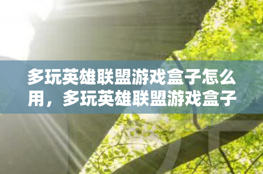 多玩英雄联盟游戏盒子怎么用,多玩英雄联盟游戏盒子,打造个性化游戏体验的必备神器 多玩英雄联盟游戏盒子怎么用,多玩英雄联盟游戏盒子,打造个性化游戏体验的必备神器