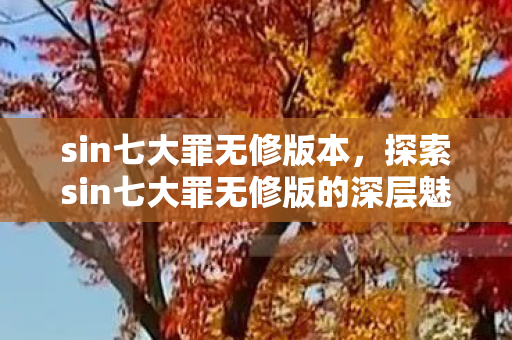 sin七大罪无修版本，探索sin七大罪无修版的深层魅力，游戏背后的故事与体验