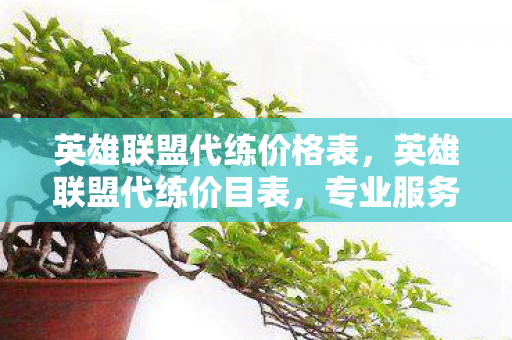英雄联盟代练价格表,英雄联盟代练价目表,专业服务的价格与选择 英雄联盟代练价格表,英雄联盟代练价目表,专业服务的价格与选择