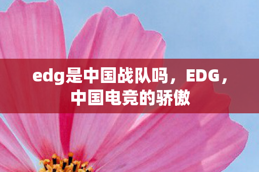 edg是中国战队吗,EDG,中国电竞的骄傲 edg是中国战队吗,EDG,中国电竞的骄傲