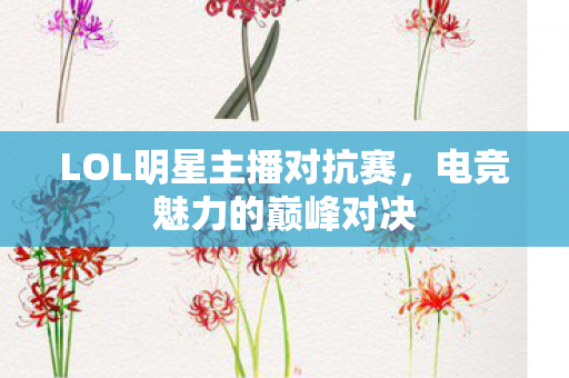 LOL明星主播对抗赛，电竞魅力的巅峰对决