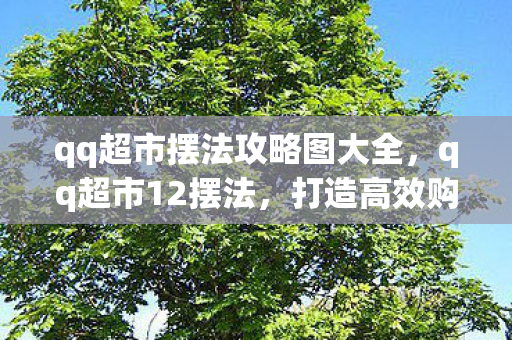 qq超市摆法攻略图大全,qq超市12摆法,打造高效购物体验 qq超市摆法攻略图大全,qq超市12摆法,打造高效购物体验
