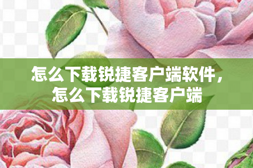 怎么下载锐捷客户端软件，怎么下载锐捷客户端