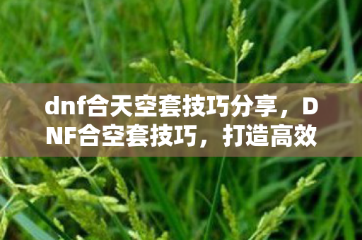 dnf合天空套技巧分享，DNF合空套技巧，打造高效装备组合