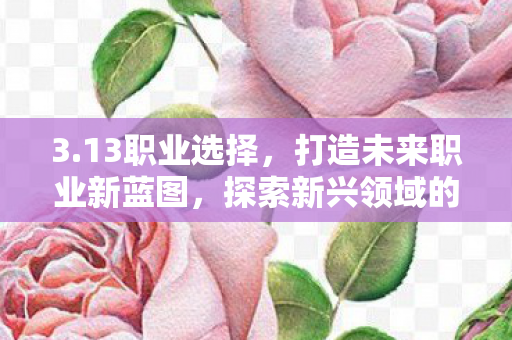 3.13职业选择,打造未来职业新蓝图,探索新兴领域的无限可能 3.13职业选择,打造未来职业新蓝图,探索新兴领域的无限可能