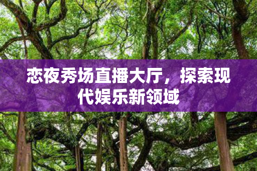 恋夜秀场直播大厅，探索现代娱乐新领域