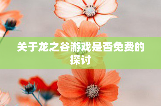 关于龙之谷游戏是否免费的探讨 关于龙之谷游戏是否免费的探讨