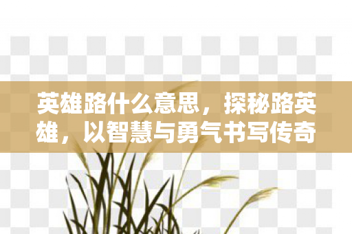 英雄路什么意思,探秘路英雄,以智慧与勇气书写传奇 英雄路什么意思,探秘路英雄,以智慧与勇气书写传奇