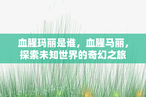 血腥玛丽是谁,血腥马丽,探索未知世界的奇幻之旅 血腥玛丽是谁,血腥马丽,探索未知世界的奇幻之旅