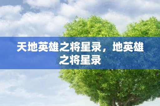 天地英雄之将星录,地英雄之将星录 天地英雄之将星录,地英雄之将星录