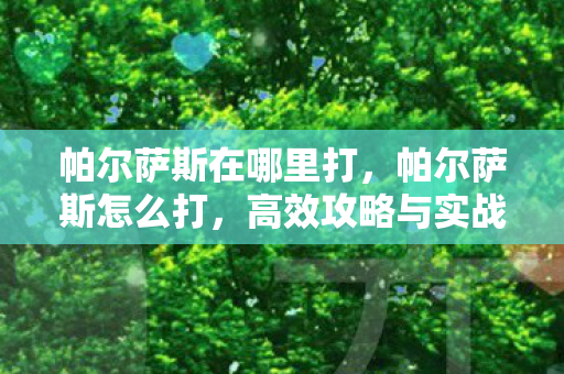 帕尔萨斯在哪里打,帕尔萨斯怎么打,高效攻略与实战技巧 帕尔萨斯在哪里打,帕尔萨斯怎么打,高效攻略与实战技巧