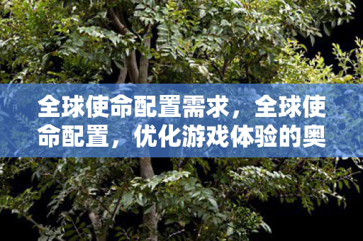 全球使命配置需求,全球使命配置,优化游戏体验的奥秘 全球使命配置需求,全球使命配置,优化游戏体验的奥秘