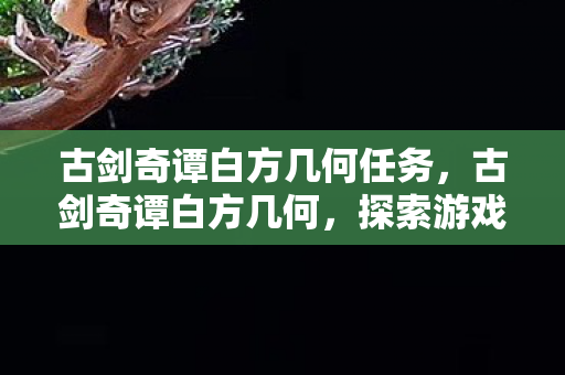 古剑奇谭白方几何任务,古剑奇谭白方几何,探索游戏世界的几何之美 古剑奇谭白方几何任务,古剑奇谭白方几何,探索游戏世界的几何之美
