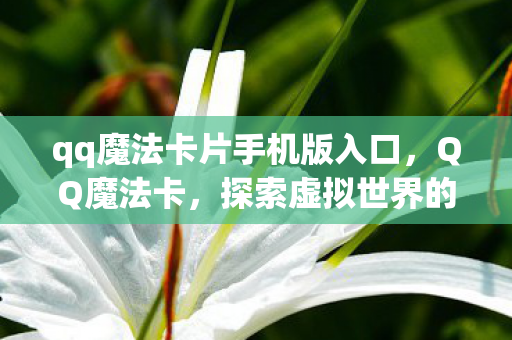 qq魔法卡片手机版入口,QQ魔法卡,探索虚拟世界的奇妙之旅 qq魔法卡片手机版入口,QQ魔法卡,探索虚拟世界的奇妙之旅