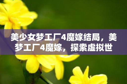 美少女梦工厂4魔嫁结局，美梦工厂4魔嫁，探索虚拟世界的奇幻之旅