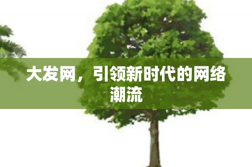 大发网,引领新时代的网络潮流 大发网,引领新时代的网络潮流