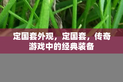 定国套外观,定国套,传奇游戏中的经典装备 定国套外观,定国套,传奇游戏中的经典装备