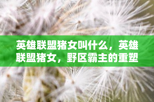 英雄联盟猪女叫什么,英雄联盟猪女,野区霸主的重塑与策略分析 英雄联盟猪女叫什么,英雄联盟猪女,野区霸主的重塑与策略分析