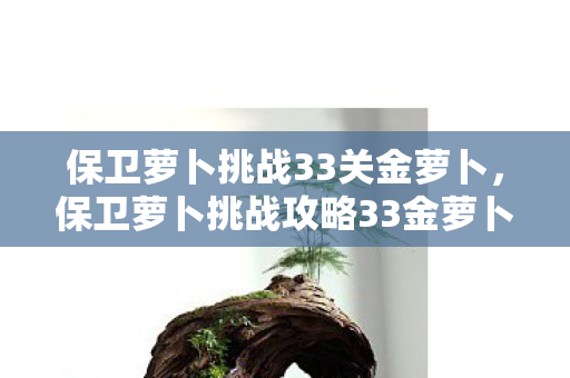 保卫萝卜挑战33关金萝卜，保卫萝卜挑战攻略33金萝卜
