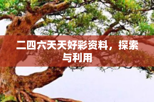 二四六天天好彩资料,探索与利用 二四六天天好彩资料,探索与利用