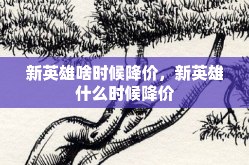 新英雄啥时候降价，新英雄什么时候降价