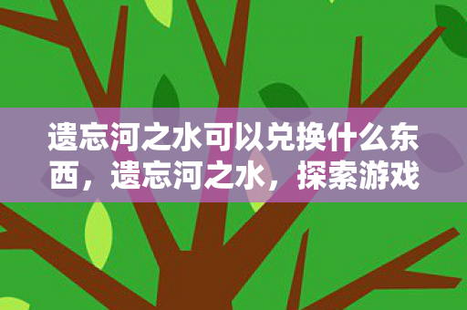 遗忘河之水可以兑换什么东西，遗忘河之水，探索游戏世界的深层奥秘