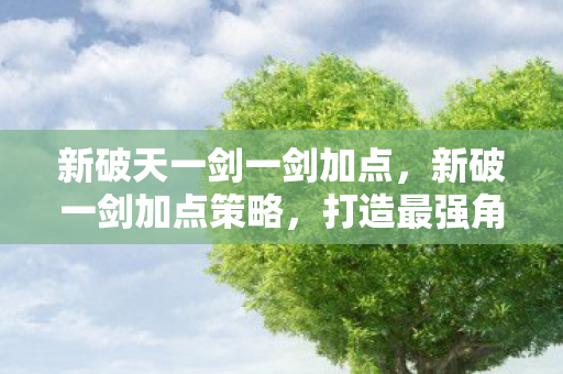 新破天一剑一剑加点，新破一剑加点策略，打造最强角色，驰骋江湖