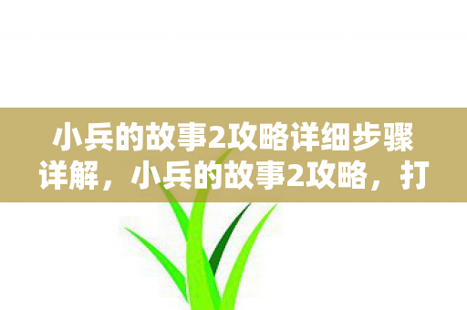 小兵的故事2攻略详细步骤详解，小兵的故事2攻略，打造最强小兵的全面指南