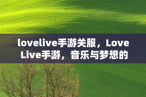 lovelive手游关服,Love Live手游,音乐与梦想的交织之旅 lovelive手游关服,Love Live手游,音乐与梦想的交织之旅