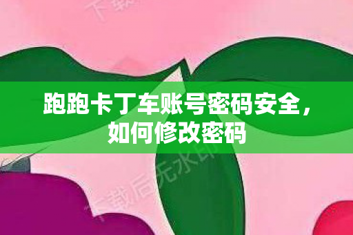 跑跑卡丁车账号密码安全，如何修改密码